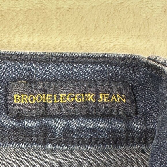 Lucky Brand Womens Distressed Jeans 00/24 Dark Wash Frayed Hem Brooke Legging - Picture 4 of 10